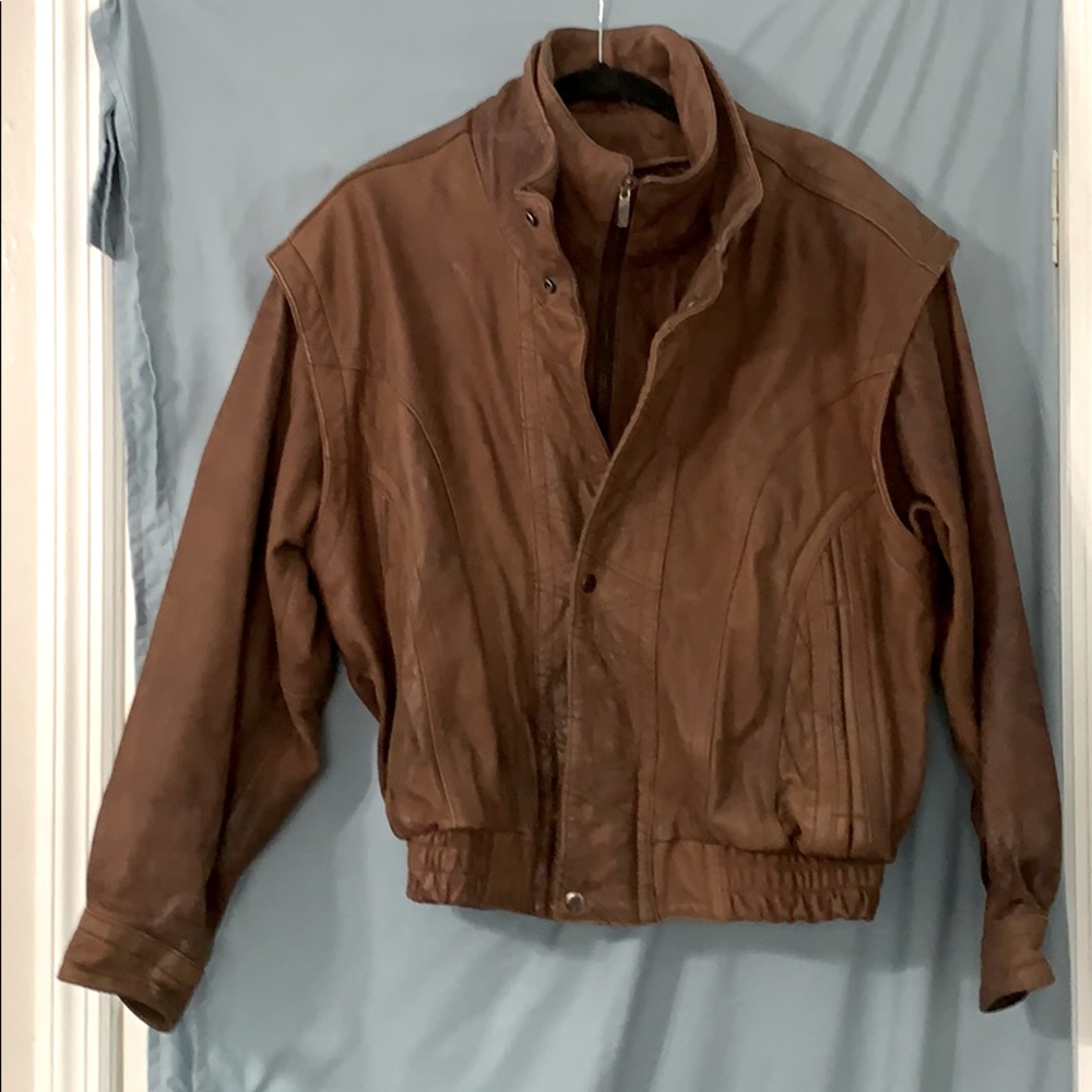 Chocolate Leather Coat